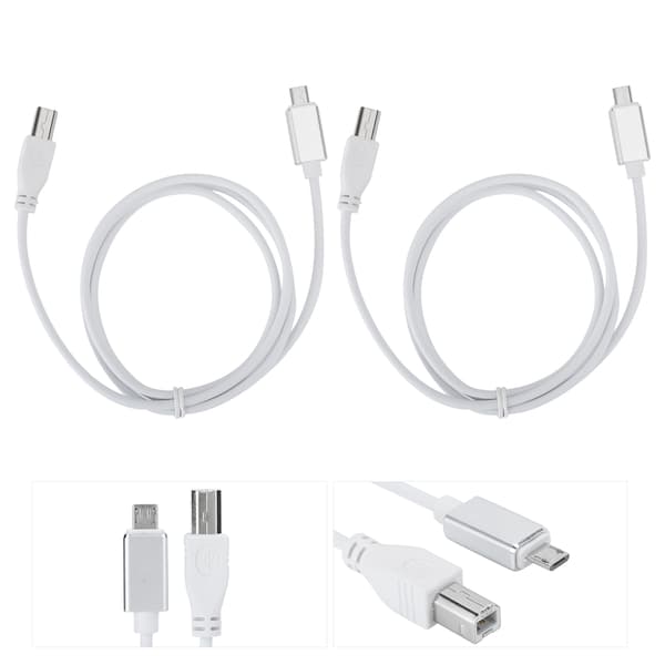 2 STK V8 MIDI-kabel Micro USB til USB-B-adapter til digitalt klaver og tablet-pc-forbindelse