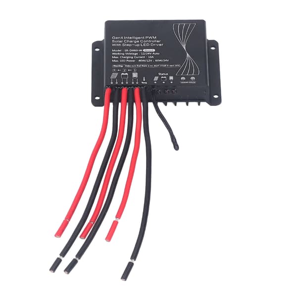 Solar ladecontroller 12V 24V PWM batteriopladningsregulator med LED-stepperdriver
