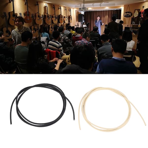 2-pack gitarrpickupkabel skyddande isolering lågbrusig enkelkärnig kopparkabel för elgitarrer