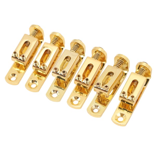 6-pack elgitarrstallar, delad stil, zinklegering, reservdelar, guld