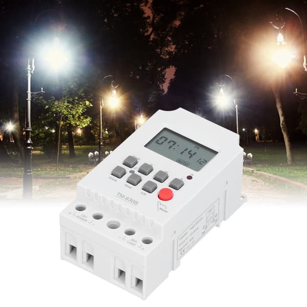Mikrocomputer Timerkontakt 7-dages Elektronisk Tilbehør med Digitalt Display til Lysstyring