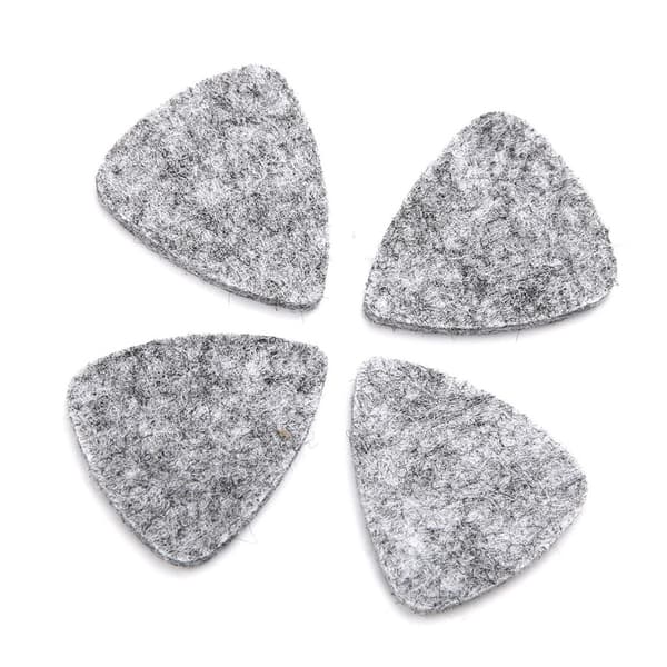 10 st Premium Ullfilt Plektrum 3 mm för Gitarr, Ukulele och Stränginstrument (Grå)