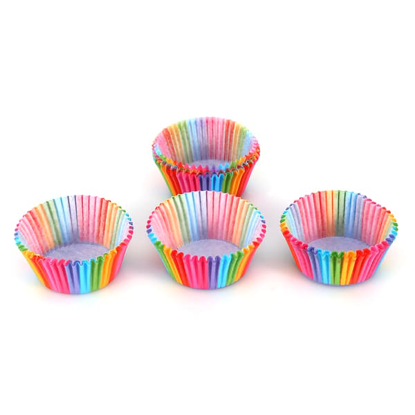 100 stk. farverige cupcakeforme, cupcake-papir, bageforme, muffinforme, kageforme