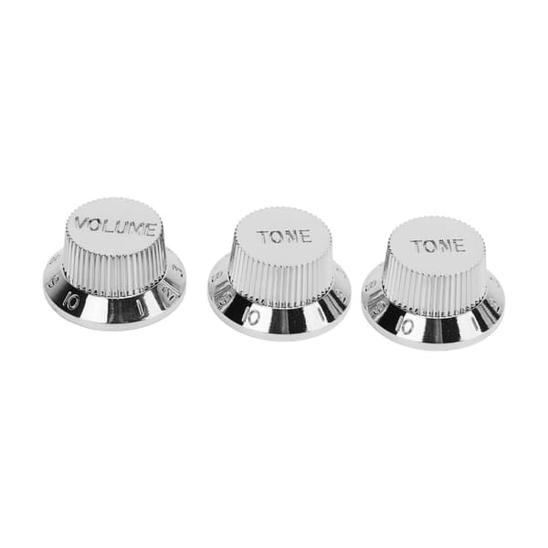 3PCS Plast 2T1V Välgjord Elbas Volymkontrollratt Gitarr Potentiometerratt för Ersättning