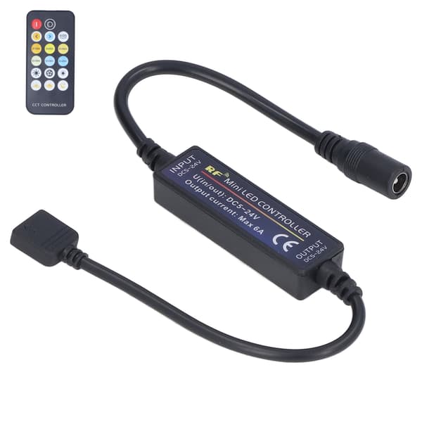 Mini RF lysdæmperkontrol LED farvetemperaturcontroller 17 taster strip lyscontroller