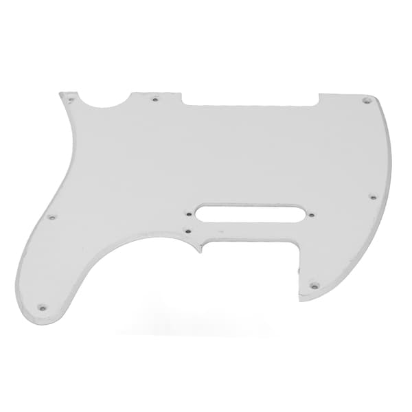8-håls Telecaster Plektrumskydd, 1-lagers PVC Scratchplate för Elgitarr, Vit, Standardstorlek, 1 st