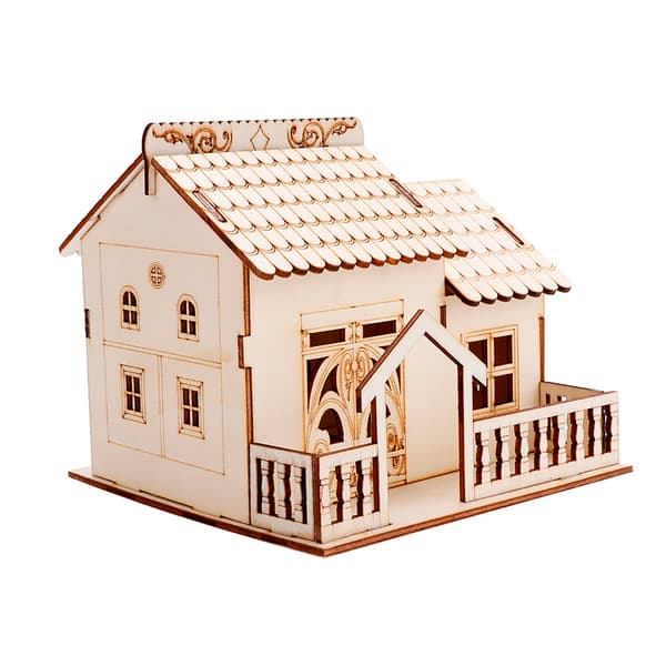 Miniatyrvilla Pengamynt Förvaringslåda Spargris Husmodell Heminredning (Triangulär grind)