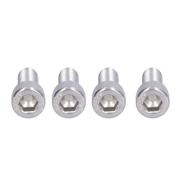 4 stk. unbrakobolt A2 rustfrit stål 1,25 mm fin gevind fastgørelseshardware M10x25