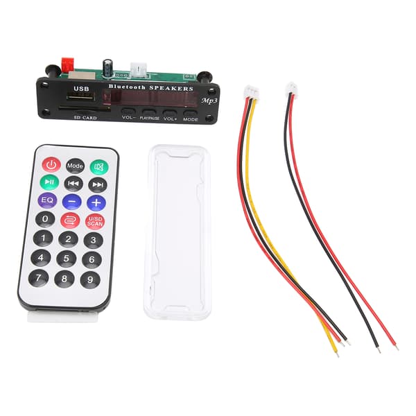 Bluetooth MP3-dekoderkort med USB, SD-kort, FM-radio, LED-display - Lydmodul