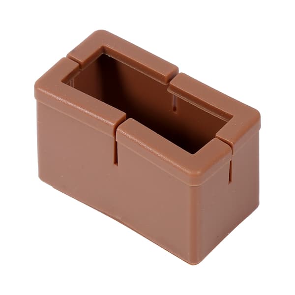 8 st/set stolsbensskydd rektangulära möbelbensskydd med gummisula (kaffe)