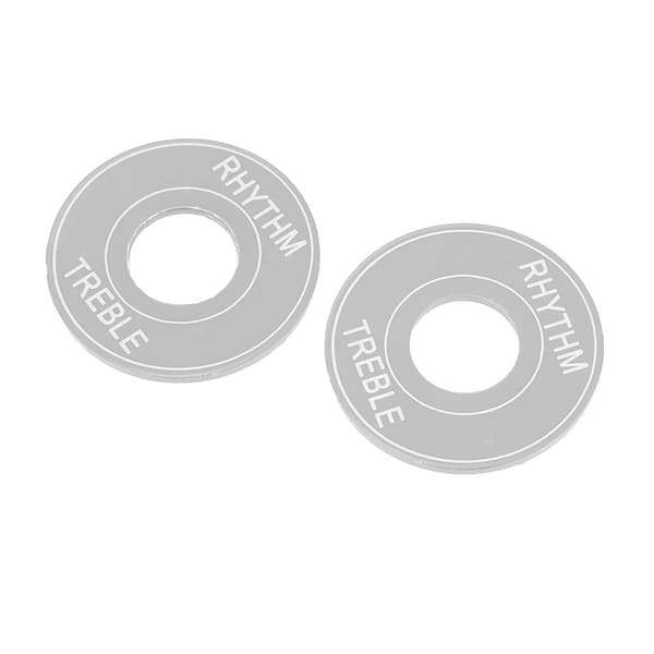 Vippströmbrytarplatta i aluminium Rhythm Treble Washer Ring för LP EPI elgitarr (silver)