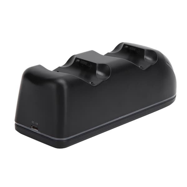 DOBE TP4-1781 2-i-1 Opladningsstander til PS4 Controller, Dobbelt USB Gamepad Dock med LED-indikator
