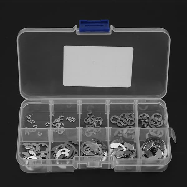 120 stk. 304 rustfrit stål E-clips låsering sæt 1,5mm-10mm