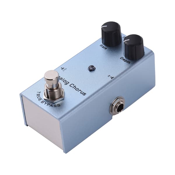 Analog Chorus Gitarr Stompbox med Rate & Depth Kontroller, 9V DC, 6.35mm I/O, True Bypass Elgitarr Effektpedal