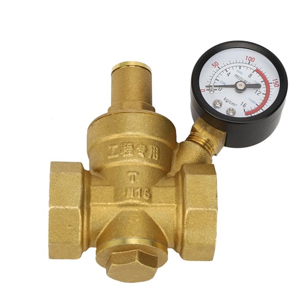 DN25 Messing Justerbar Vandtryksreducerende Regulator Reducer Måler