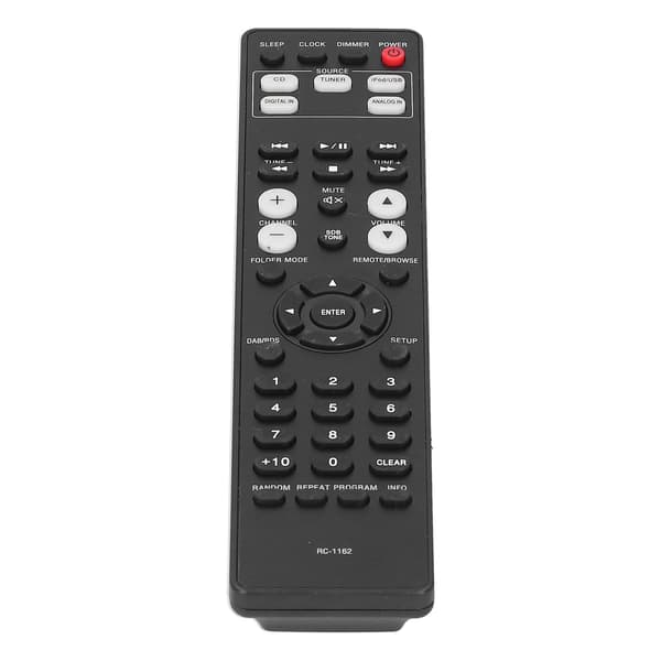 Universal fjernbetjening til tv med store knapper, kompakt ABS sort controller til nem brug