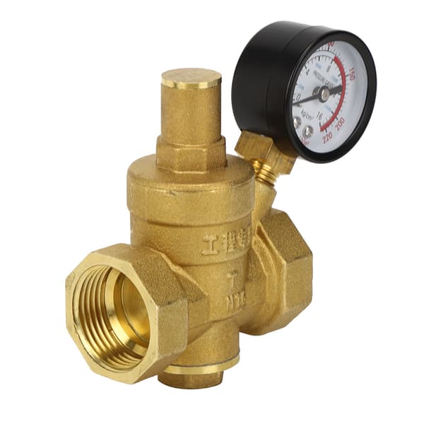 DN25 Messing Justerbar Vandtryksreducerende Regulator Reducer Måler