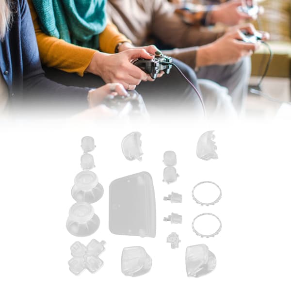 Udskiftning L2 R2 Komplet knapsæt til PS5 Controller, Klar Hvid Reparationssæt