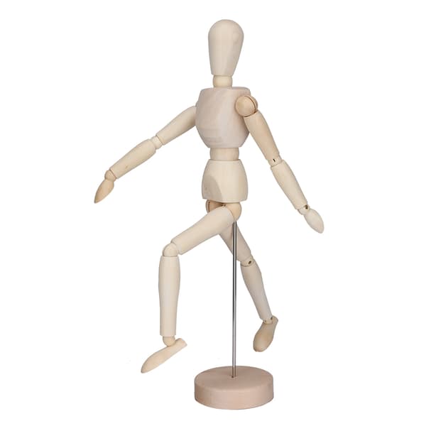 Träkonstnär Ritmannekäng Ledad Mannequin Med Bas Och Flexibel Kropp