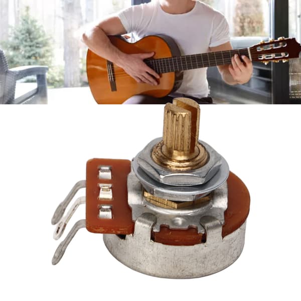 Gitar potentiometer kort axel B250K för elgitarr och bas 1 st
