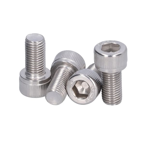 4 stk. unbrakobolte A2 rustfrit stål 1,25 mm fin gevind fastgørelseshardware M10x20