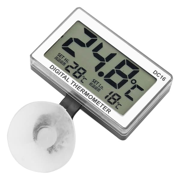 DC16 LCD Digital Akvarietermometer Vattentät Temperaturtermometer för Akvarium