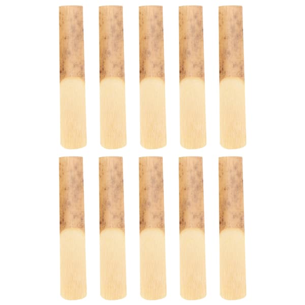 10 st bambu Bb 2.5 klarinettrör träfärg med plaströrskydd saxofondelar