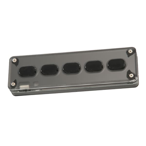 Programmerbar makropude 5-tast USB & Bluetooth Dual-Mode Mini Lydløs Silikone Brugerdefineret Gaming Tastatur Sort