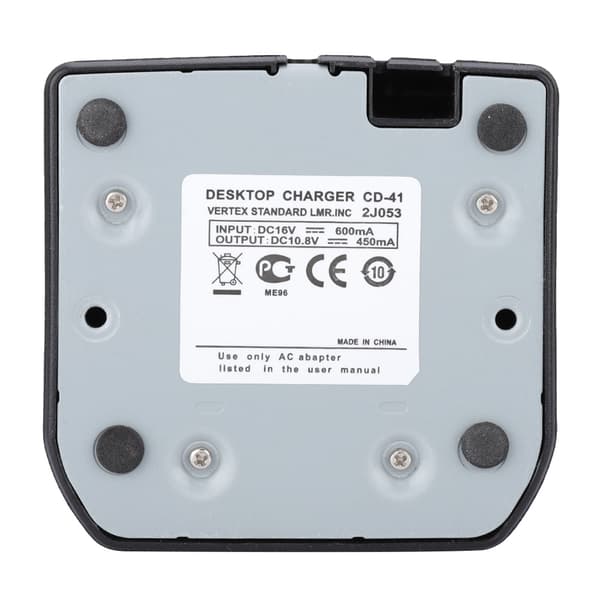 CD41 Desktopoplader DC10.8V til Yaesu Vertex Transceiver EU-stik
