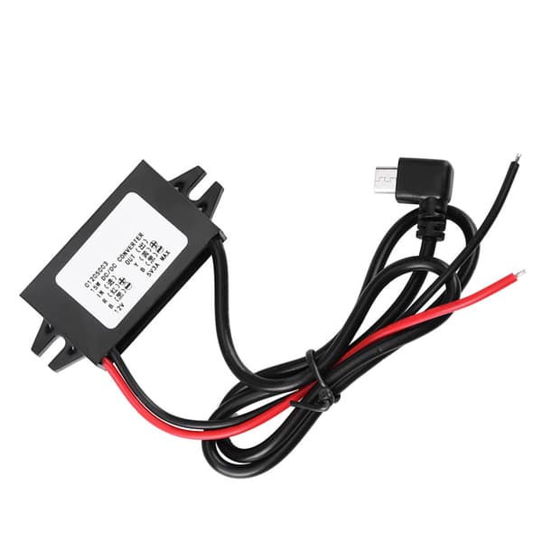 DC-DC 12V til 5V 3A Micro USB Konverter Spændingsneddrosler til Bil Smartphone