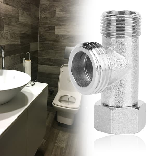 2 st 3-vägs anslutningsventil Toalettavledarventiladapter Spolventil (EU3/8)