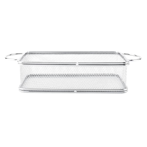 Friturekurv i rustfrit stål Multifunktionel netfriturekurv (27*12*6cm)