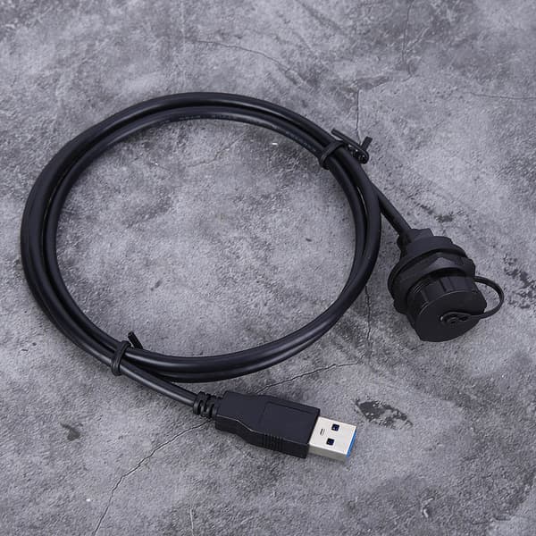 Vandtæt USB-stik USB3.0 Hun Han Meter Ledningsstik Panelmonteringsadaptere
