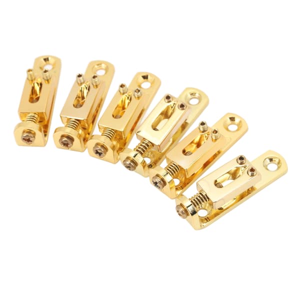 6-pack elgitarrstallar, delad stil, zinklegering, reservdelar, guld