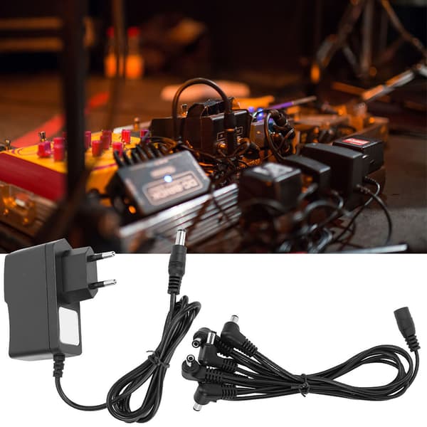 Professionell gitarr effektpedal ström 9V adapter 100-240V EU-adapter