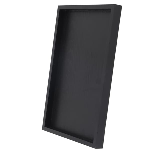 Rektangulär serveringsbricka i massivt trä för te, kaffe, snacks, mat, restaurangbrickor 22*12*2cm
