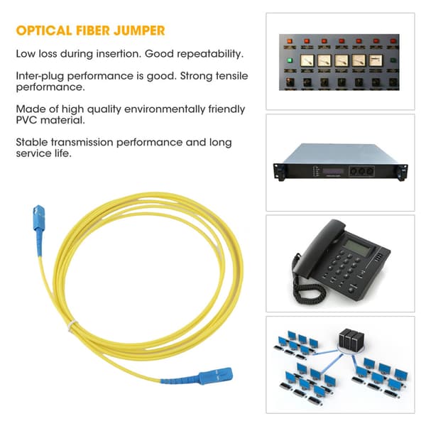 SC-SC Fiberoptisk Patchkabel Simplex 3m PVC