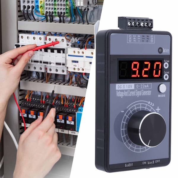 Strømspændingssignalgenerator DC 0-10V 0/0-22mA Interface Analog Simulator 4-cifret display til PLC-paneldebugging