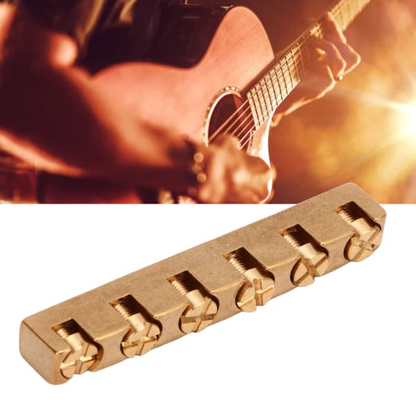 1-pack justerbar gitarrsadel i mässing med 6 strängar, reservdel för basgitarr