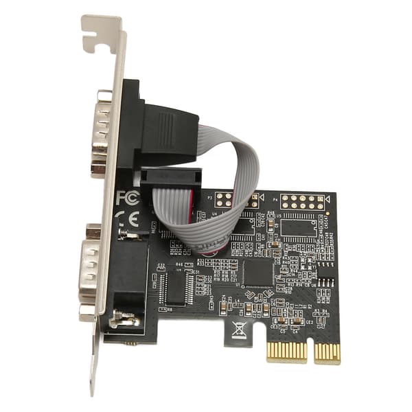 PCIe 2-portars RS232 DB9 seriellt kort, PCI Express expansionsadapter för Windows och Linux