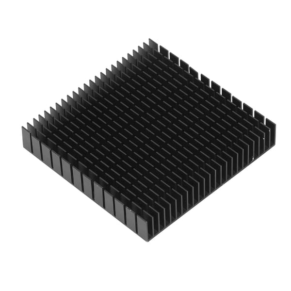 Aluminium køleplade kølermodul varmeradiatorplade CPU PCB højeffektkøling 120mmx120mmx20mm Sort