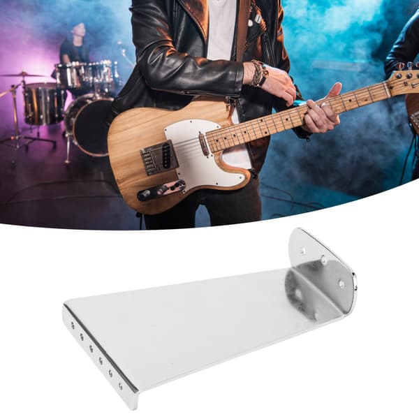 Silver GA432 Elgitarr Stränghållare Stallbyte, 6-strängad Dragplatta i Metall för Jazzgitarrdelar, 1 Styck