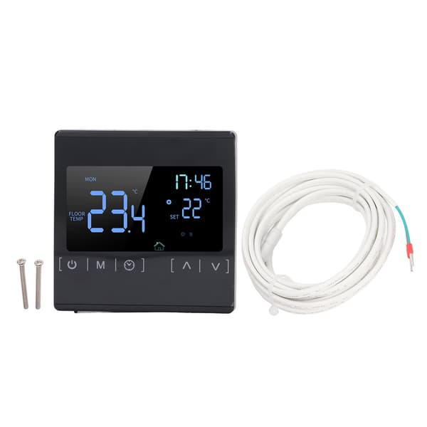 Programmerbar Digital Termostat Smart Touch Skærm Hjemmetermostat til Sveddampningsrum AC85V til 250V