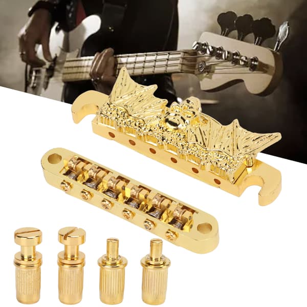 EPI Elgitarr 6-strängad rullstall & sadelkit, 6 mm monteringsstolpe, kromhårdvara