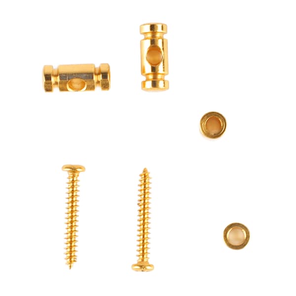Elgitarr Roller Stränghållare Guide Retainer Metall Guld 6-pack Reservdelar för Scen Studio