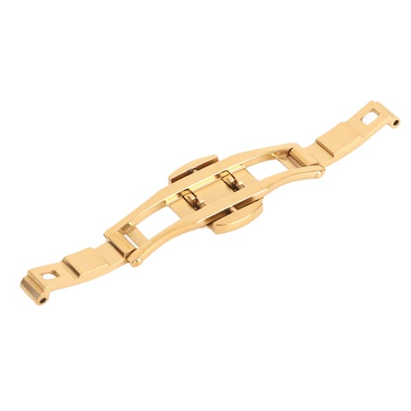 Fällbart spänne i legering och keramiskt volframstål med tryckknapp för klockarmband