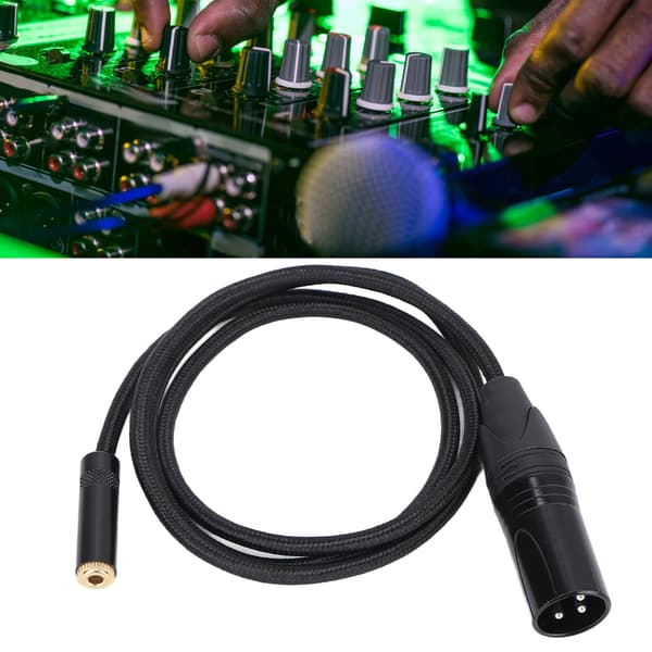 XLR han til 3,5 mm hun lydadapterkabel til MP3, forstærker, mixer, 1m/3,3ft