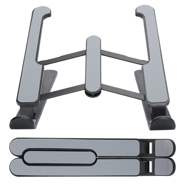 Bærbar computerstativ Justerbar Sammenklappelig Holder 11-17 tommer Notebook Køler Ventilationsbase Sort