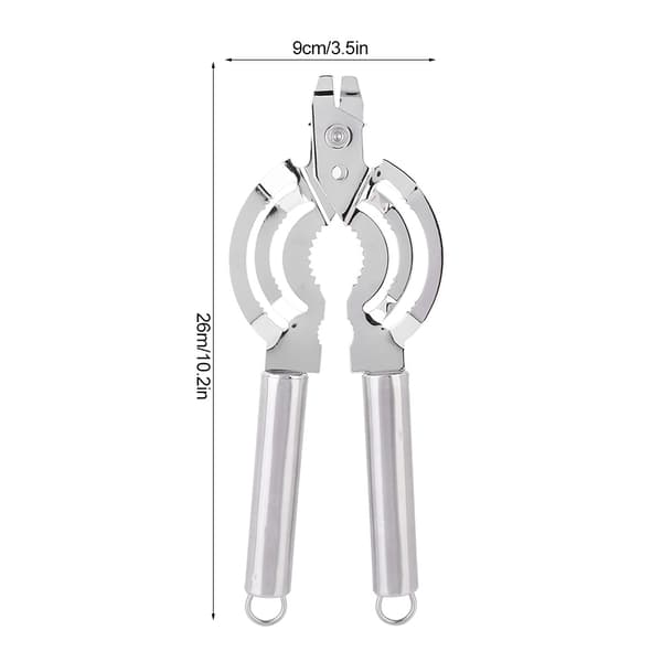 Multifunktionel dåseåbner i rustfrit stål, flaske- og glaslågsfjerner, køkkenredskab