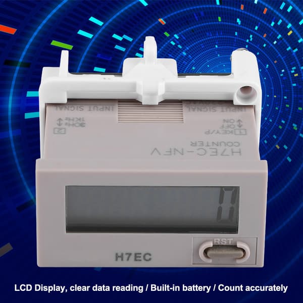 H7EC NFV Digital Räknare Totalisator AC 110-220V, 8-siffrig LCD-display